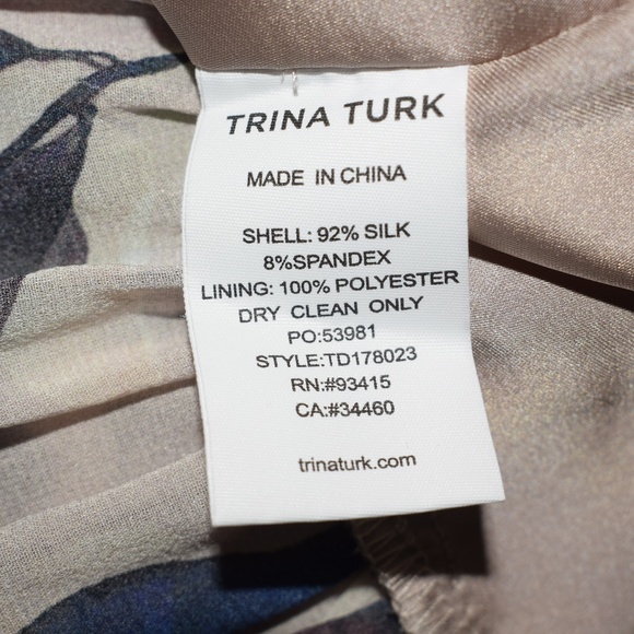 Trina Turk | Floral Ruffled Cream Maxi Dress XS - Picture 4 of 4